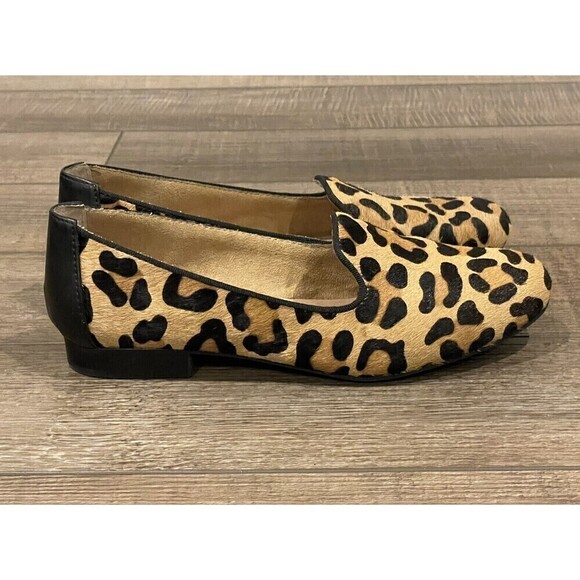 Adam Tucker Me Too Animal Print Fur Leopard Loafers Slip on Shoe Sz 8 Womens New - Picture 2 of 12